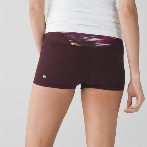 Lululemon maroon boogie biker shorts - Picture 4 of 4